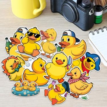 Imagem de 10 adesivos fofos de pato, adesivos engraçados de vinil de pato de borracha amarela, adesivos de animais de desenho animado para laptop, garrafa de água, scrapbook, skate, Hydro Flask, presente para