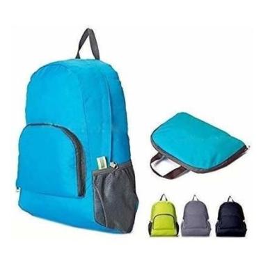 Imagem de Mochila Mala Dobravel Impermeável Viagem Camping - Mundo Thata, Azull