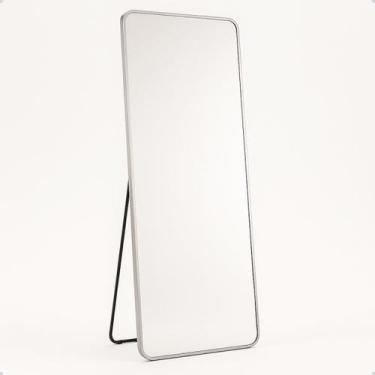 Imagem de Espelho Retangular de Chão 150x60 Grande Corpo Inteiro com Suporte Reg