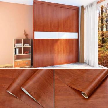 Imagem de Papel de parede autoadesivo espesso de 20 cm x 1 m, adesivo de móveis à prova d'água para decoração de armário e guarda-roupa