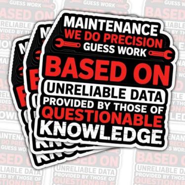 Imagem de 3 peças de adesivo de trabalho de manutenção de precisão - decalque de vinil engraçado humor técnico à prova d'água para caixa de ferramentas, laptop, capacete, garrafa de água, diário - presente para