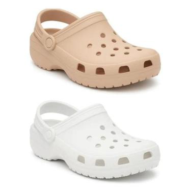 Imagem de Kit Chinelo Micro Babuche Papete Nuvem Leve, Confortavél., BRANCO-NUDE