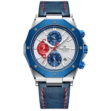 Imagem de Relógio De Pulso Masculino Esportivo Movimento De Quartzo à Prova D\' água Azul