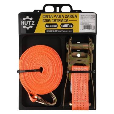 Imagem de Cinta Catraca Para Amarração De Carga 8mt X 5cm (ate 1.500kg)- Blister- Hutz (1un)