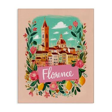 Imagem de Stupell Industries Arte de parede em tela florida com bordas florais, design por Yen, 76 x 61 cm