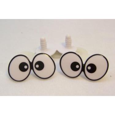 Imagem de Sassy Bears 20 mm Quadrinhos planos duplos olhos de segurança (5 pares) para ursos, bonecas, fantoches, artesanato