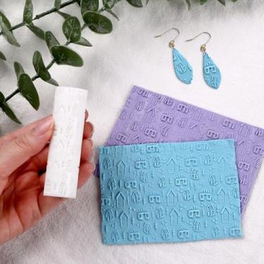 Imagem de Rolo de textura de argila de polímero, rolo de argila de polímero para fazer brincos, funciona com cortadores