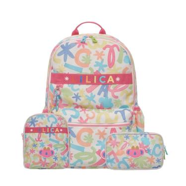 Imagem de Mochila Costas Lancheira Estojo Lilica Ripilica Florescer