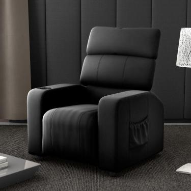 Imagem de Poltrona Reclinável Para Descanso Hi Veludo Preto