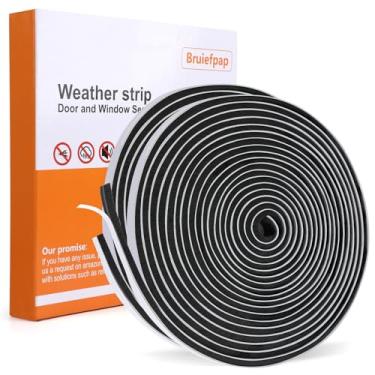 Imagem de Vedação autoadesiva de 1,5 m para molduras de portas e janelas deslizantes, isolamento acústico de porta, isolamento de janela para o inverno, 0,85 polegadas de largura x 0,35 polegadas de espessura