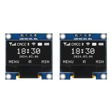 Imagem de Módulo de tela OLED I2C IIC de 0,96 polegadas 12864 128 x 64 pixels SSD1306 mini placa de tela OLED auto-luminosa compatível com Arduino Raspberry Pi (branco)