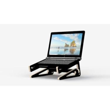 Imagem de Suporte Articulado ，Apoiador de Notebook Suporte Notebook Modelo Universal com Ajuste de Largura DesmontáVel(Branco)