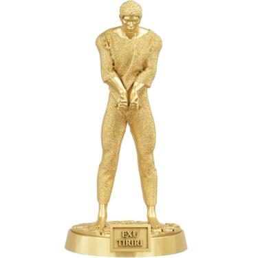 Imagem de Estátua Exu Tiriri Imagem Umbanda Candomblé (Cor Ouro)