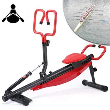 Imagem de Máquinas de remo dobráveis, cabo de treinamento de corpo inteiro, máquina de remo com computador de treinamento aplica-se a exercícios internos muito seguros e saudáveis, tudo em uma máquina