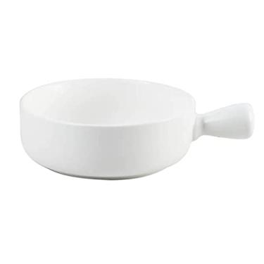 Imagem de WOTZOV Prato de jantar, adorável prato de jantar com alça, bandeja de servir para pão, lanches, queijo, pizza, micro-ondas, sortido, 20,8 cm (tamanho: 21 x 21 x 5,5 cm, cor: branco)