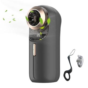 Imagem de Ventilador portátil portátil, ventilador alimentado por bateria com display digital - Circulador de ar leve para uso interno e externo