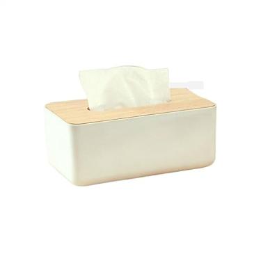 Imagem de Porta-guardanapos de madeira porta-guardanapos de madeira caixa de lenços de plástico em forma quadrada caixa de papel para cozinha doméstica caixa de armazenamento acessórios porta-guardanapos
