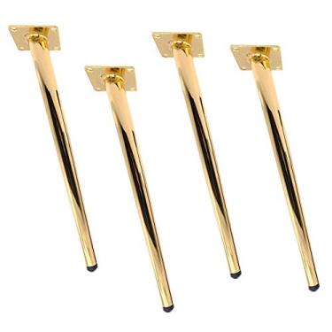 Imagem de SENNIAN Pernas de móveis de metal, conjunto de 4 pés modernos oblíquos de ferro cônico, pernas de mesa de substituição DIY, para armário de armário, sofá, poltrona, pernas de bancada, elevadores de