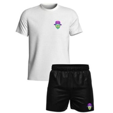 Imagem de Kit Camiseta 100% Algodão Premium e Short Tactel Com Bolsos-Masculino