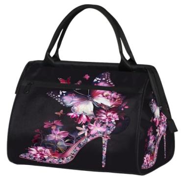 Imagem de Bolsa pequena para o fim de semana para mulheres e homens, estilo mandala, étnico, laranja, dobrável, bolsa de ginástica, bolsa de ginástica, Cor: 17, 15.2*8.3*11.6 inch