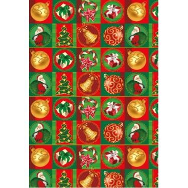 Imagem de Bobina de Papel para Embrulho de Presente Natal 60cmx100m - SAO JOAO, 