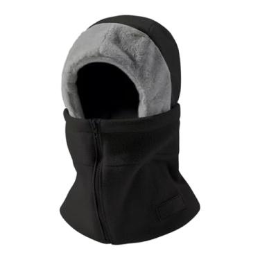 Imagem de menolana Balaclava de inverno, máscara térmica para esqui, máscara facial à prova de vento, macia, mantém o rosto aquecido, proteção para o pescoço para, Preto