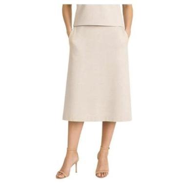 Imagem de Saia Feminina Dudalina Marina Midi Bege Claro - 160126-Feminino