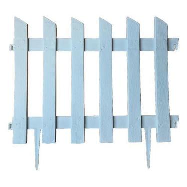 Imagem de Kit 9 Cercas Decorativa Ripa Jardim De Plástico Branca 3 Mt - UNI ECCO