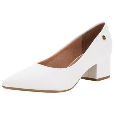 Imagem de Sapato feminino salto grosso vizzano 1220315, Branco, 37