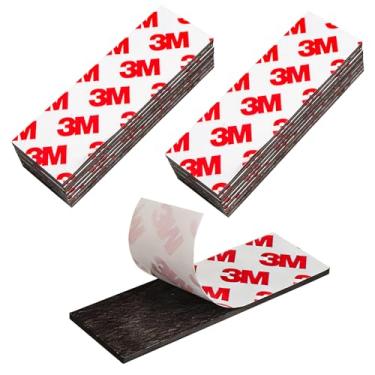 Imagem de Pacote com 16 tiras magnéticas, fita magnética com suporte adesivo, tiras magnéticas resistentes (7,6 cm x 2,5 cm) tiras magnéticas adesivas fortes para bricolage, geladeira, quadro branco, artesanato