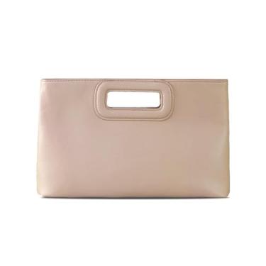 Imagem de IAMUHI Bolsa feminina de couro sintético de tecido para noite bolsa tiracolo pequena bolsa bolsa de formatura para noivas, C-nude, One Size