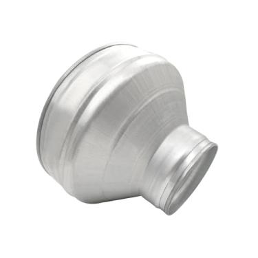 Imagem de ANPTGHT Redutor de duto de 20 a 10 cm de aço galvanizado HVAC acoplador de duto de ar adaptador de duto de ar redondo tubo de metal para sistemas de ventilação de cozinha de banheiro