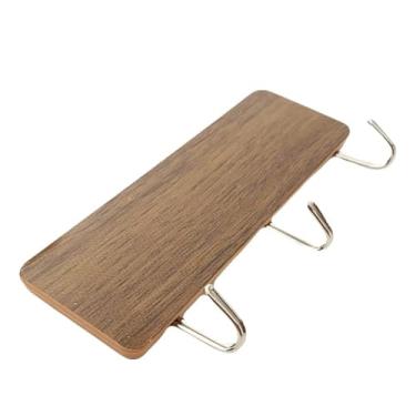 Imagem de Organizadores Premium Porta-Chaves de Parede com 3 Ganchos, Madeira Natural, 13 x 6,5 cm, Design Compacto, Ideal para Hall de Entrada, Cozinha, Mesa de Trabalho, Organizador de Chaves