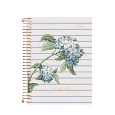 Imagem de Caderno Colegial Natus – 1 Matéria,80 folhas, Floral Elegante Papelaria Premium (Listras Flor)