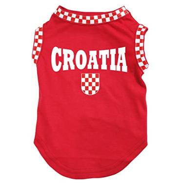 Imagem de Petitebella Camisa de cachorro Croácia e bandeira (vermelha, média)