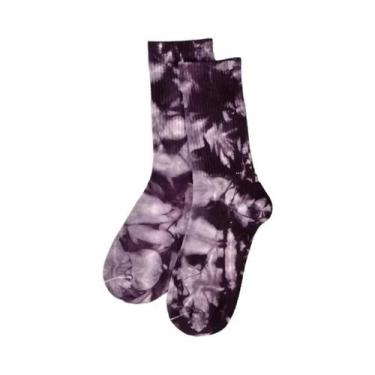 Imagem de Meias Tie-dye Unissex Para Homens E Mulheres, Meias Longas De Primaver