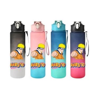 Imagem de Copo De Água Com Canudo NARUTO Uchiha Sasuke Kakashi Em Cores Gradient