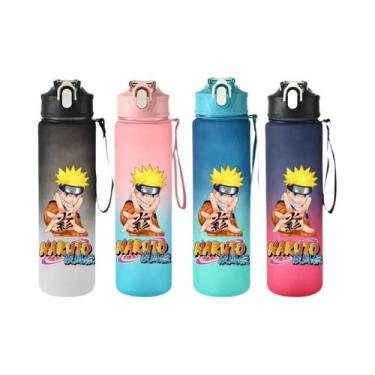 Imagem de Copo De Água Com Canudo NARUTO Uchiha Sasuke Kakashi Em Cores Gradient