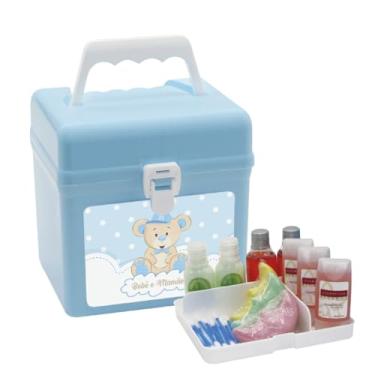 Imagem de Cor:Azul Maleta Quadrada Bebe & Mamãe 15X15X16cm - Monte Líbano