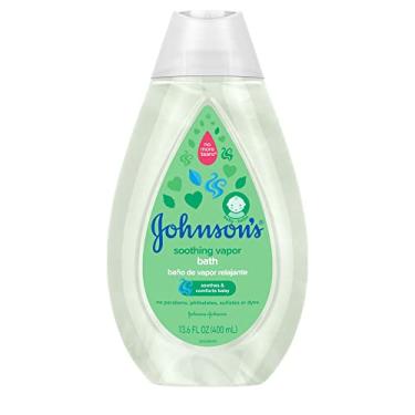 Imagem de Johnson's Baby Banho de vapor com aromas calmantes para relaxar os bebês, o banho suave e sem rasgos acalma e conforta o bebê, líquido de banho hipoalergênico, sem parabenos, corantes e sulfatos, 30