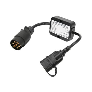 Imagem de Keenso Plugue de Reboque, Conector Europeu de 7 Pinos a 4 Pinos, Fácil Instalação Moldada por Injeção para Rack de Bicicleta de Barco Caravana