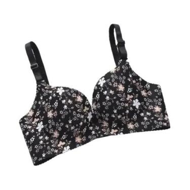 Imagem de Sutiã Sem Costura Com Estampa Floral Para Mulheres, Lingerie Sexy Em U