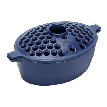 Imagem de KiBcsLic Vaporizador de fogão azul, decoração para casa, presente profissional, lareira, umidificador de ferro fundido à ferrugem de 2,7 litros para