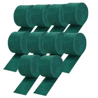 Imagem de Protetor de árvore de 10 rolos - Protetor de tronco respirável resistente para proteção contra queimaduras solares congeladas no inverno - ideal para mudas e frutas (tamanho: 15 m × 12 cm, cor: verde