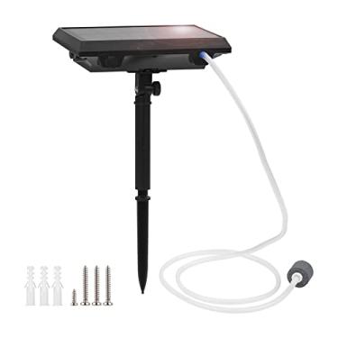 Imagem de Bomba de Ar Solar 5 5V 1 5W Oxigenador com Pedra Bolhas para Aquário Aerador Lago Rechargeable Pesca Transporte Pequenos Lagos Piscinas Circulação Águ