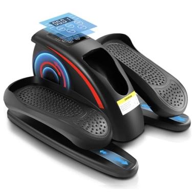 Imagem de Ancheer – Exercitador de pedal para ambientes internos, máquina elíptica para bicicleta sob a mesa com monitor integrado (preto)