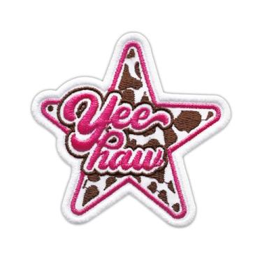 Imagem de Yee Haw Patch bordado Western Cowgirl tecido aplique bordado remendos engraçados rodeio cowboy Midwest Country Life ferro sobre costurar adesivos para roupas, mochilas, chapéus, presentes para
