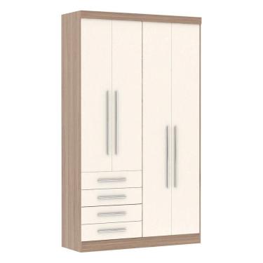Imagem de Guarda Roupa 134,5 4 Portas 4 Gavetas Nicho Colméia Master Luciane Móveis