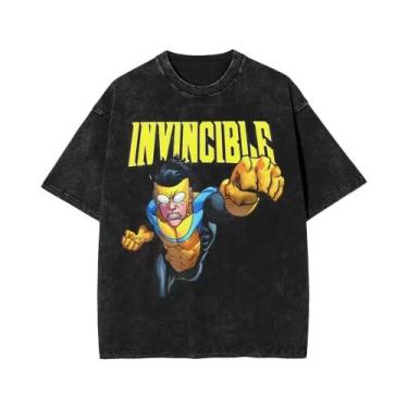 Imagem de Camiseta Masculina Retrô Invencível Com Estampa De Desenho Animado Lav