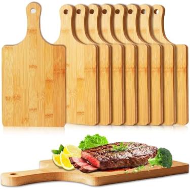 Imagem de Dyrfolm 10 tábuas de corte de madeira com alça, 35 x 17 cm